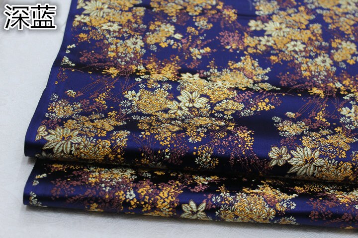 Breed 29 "Chinese Cheongsam Pop Jurk Mongoolse Gown Stof Film Tv Satijn Materiaal Decoratie Diy Jacquard Brocade Doek: Dark blue