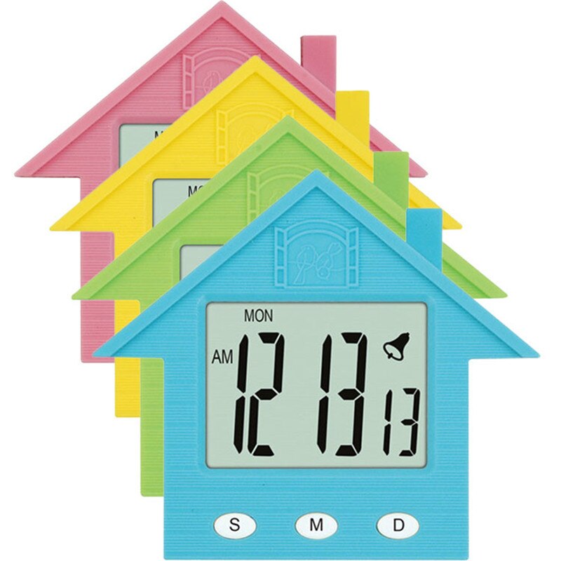 Mini reloj despertador digital led horloge casa estilo de dibujos animados sistema electrónico 24 horas magnet soporte gadgets dormitorio Escritorio