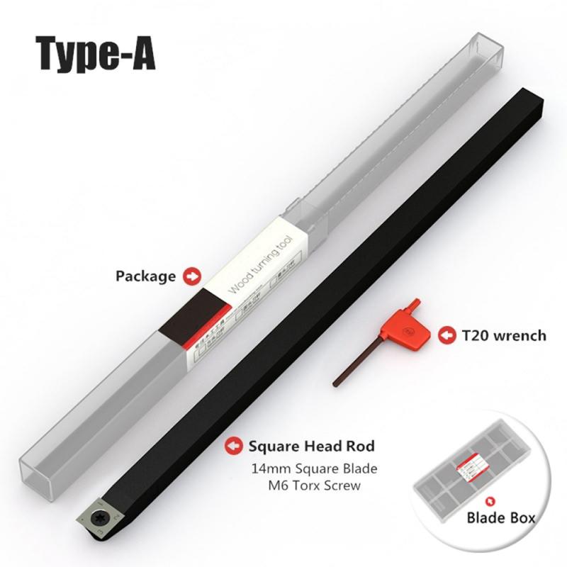 Wood Lathe Turning Tool Holder Rotary Chisel Round/Diamond/Square/R Woodworking Turning Tool Lathe: 01