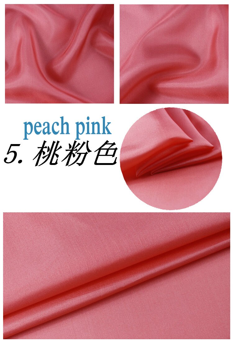 100% zijde habutai stof gebruik habotai zijden voering 8 m/m habutai breedte 110 cm H1BS15: 5 peach pink