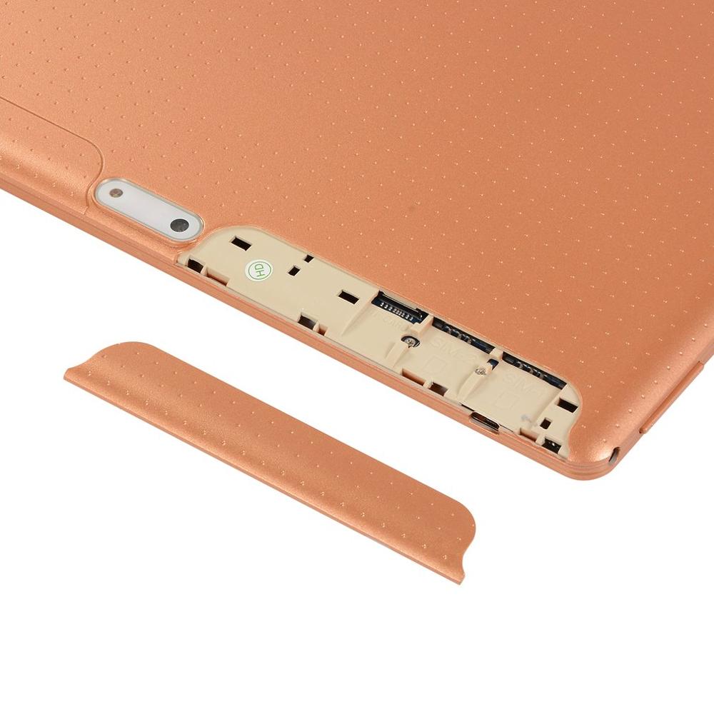 Tablet de plástico KT107 de 10,1 pulgadas HD de gran pantalla versión Android 8,10 tableta portátil de 8G + 64G Tablet dorada