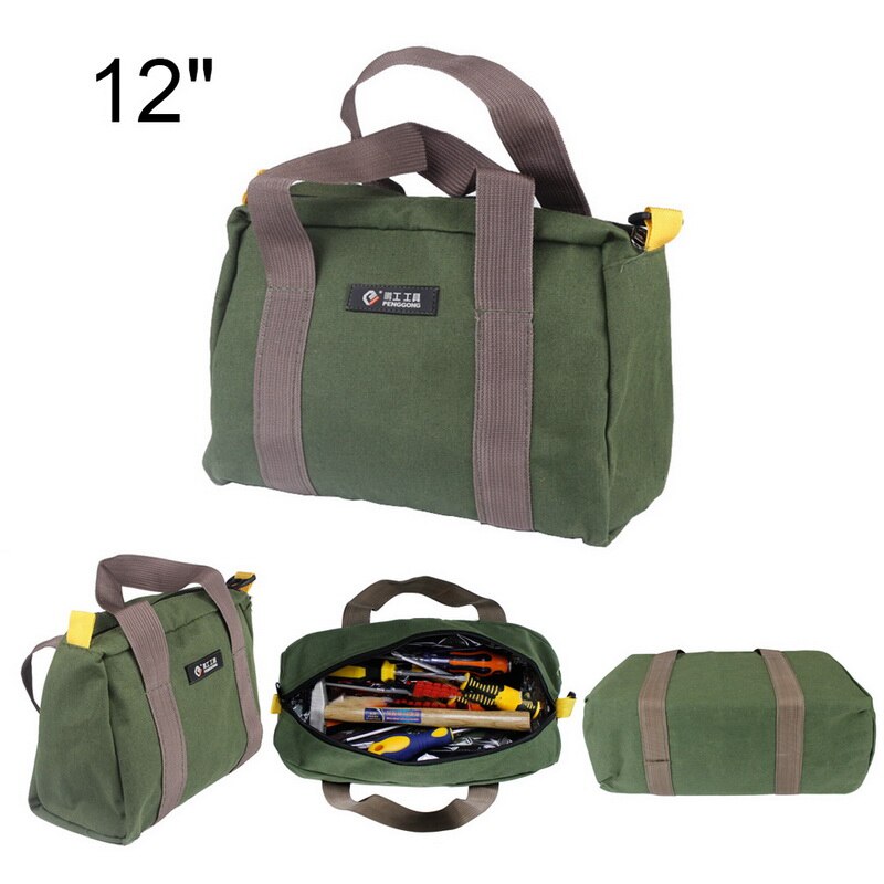 Multifunction Canvas Hand Tool Storage Carry Bag Portable Waterproof Screwdriver Tool Bag Toolkit Metal Hardware Parts Organizer
