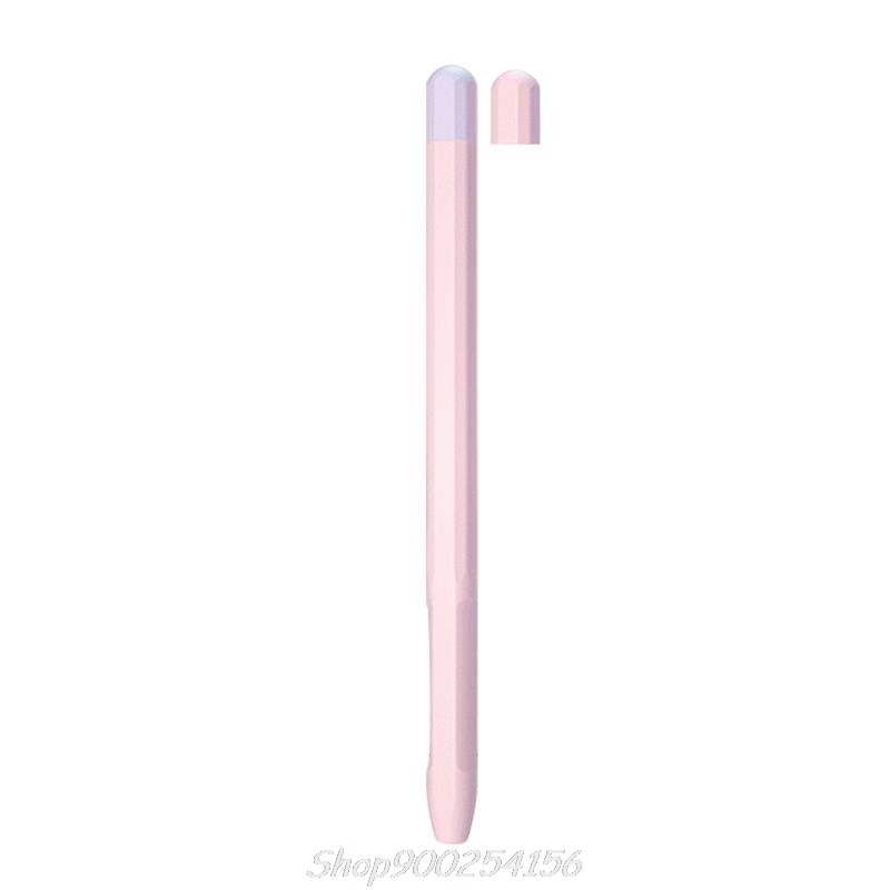 For Apple Pencil 2 Case Pencil case Tablet Touch Stylus Pen Protective Cover Pouch Portable Soft Silicone Case Au19 20: Pink
