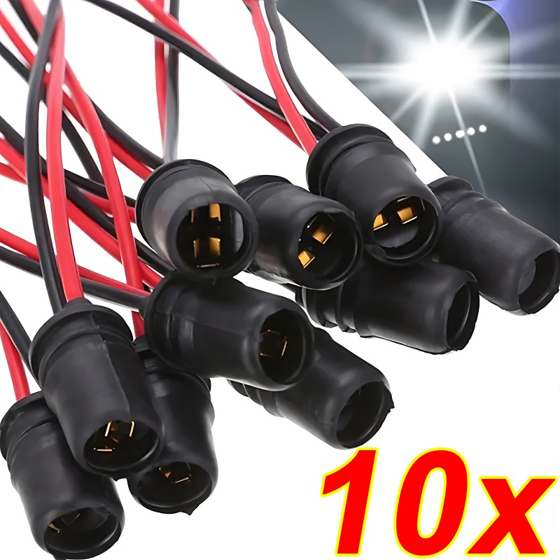 T10 W5W bombilla de cuña para coche, soporte de conector, extensión de lámpara LED, soporte de Base de bombilla, Base de cuña, enchufe de bombilla