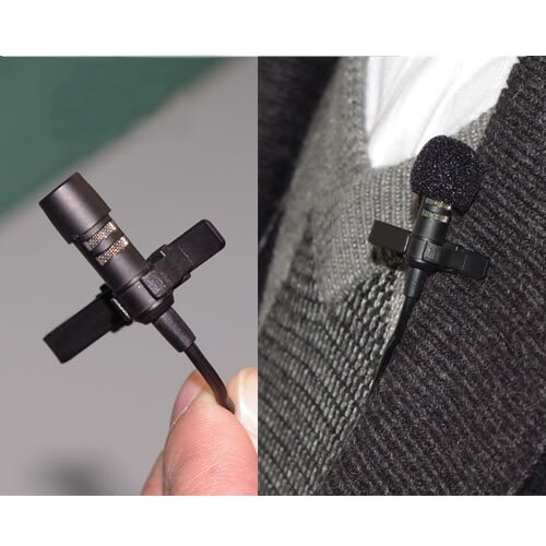 Microfono Lavalier - Microfono a Clip da Bavero per Sennheiser, Shure, AKG - Jack 3.5mm, TA4F, TA3F