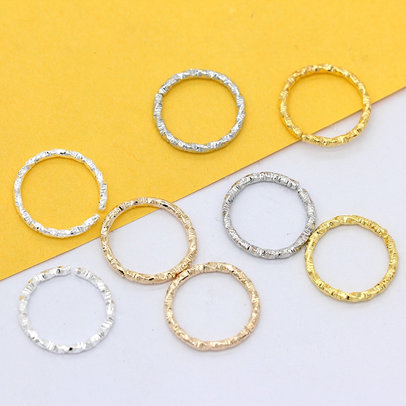 50pcs 8-20mm Round Jump Rings Twisted Open Split Rings jump rings Connector For Jewelry Makings Findings Supplies DIY