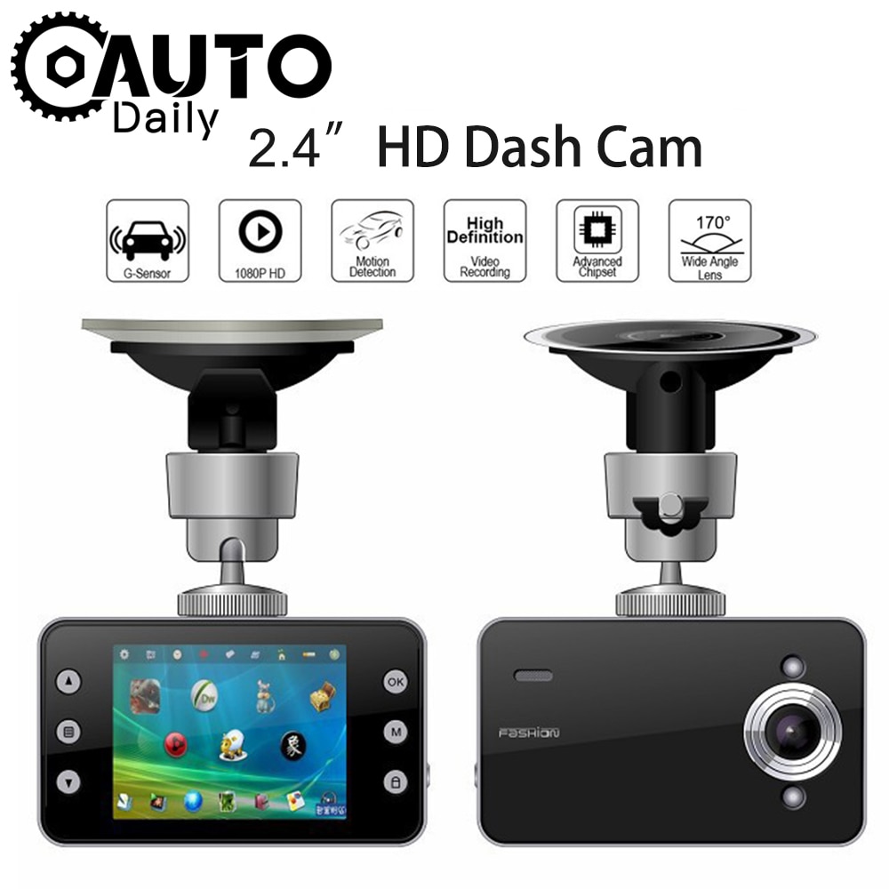 Auto Dvr 2.4 Full Hd 1080P Dashcam Voertuig Camera Video Recorder Griffier Parkeer Monitor Auto Motion Detector Auto camcorder