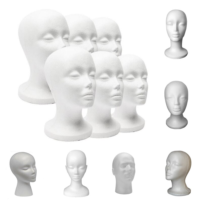 Foam Mannequin Head Hat And Wig Glasses Props Display Female Male Dummy Head Model Clothes Shop Adult Models Exhibition