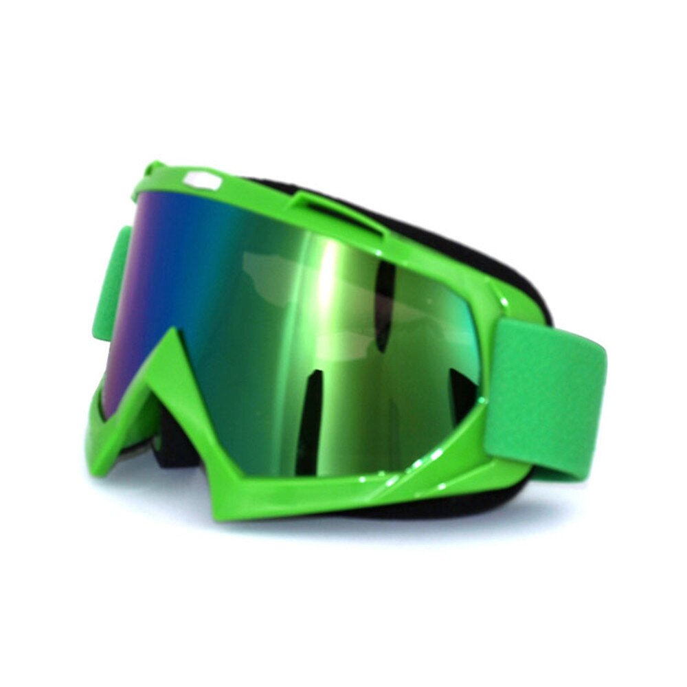Mørkegrønn svart stripe motorsykkelbriller briller motocross googles sykkel langrenn fleksible briller tonet uv