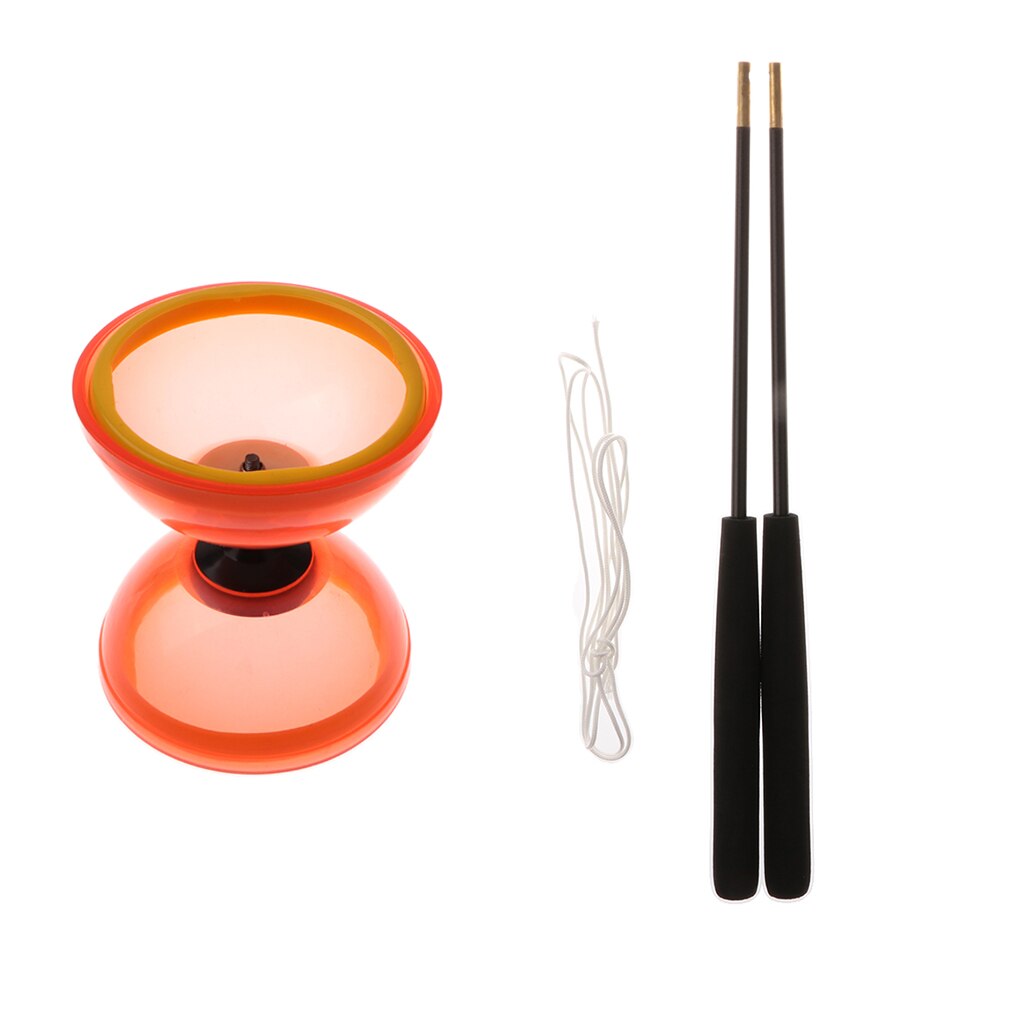 Plástico malabarismo brinquedos 1-bearing diabolo com handsticks &amp; string