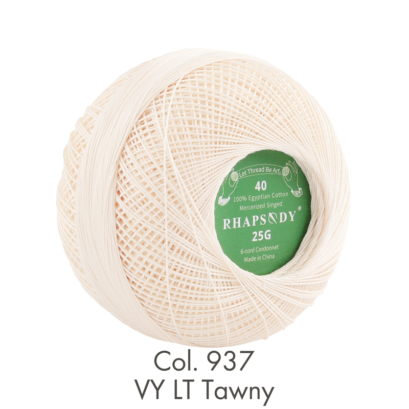 Rhapsody # Premium-Baumwoll-Häkelgarn in 40 Größen zum Tatting-Nadelspitzen, DIY, Stricken, Spitze, Quilten, Nähen, merzerisiert, 300 Yds Ball