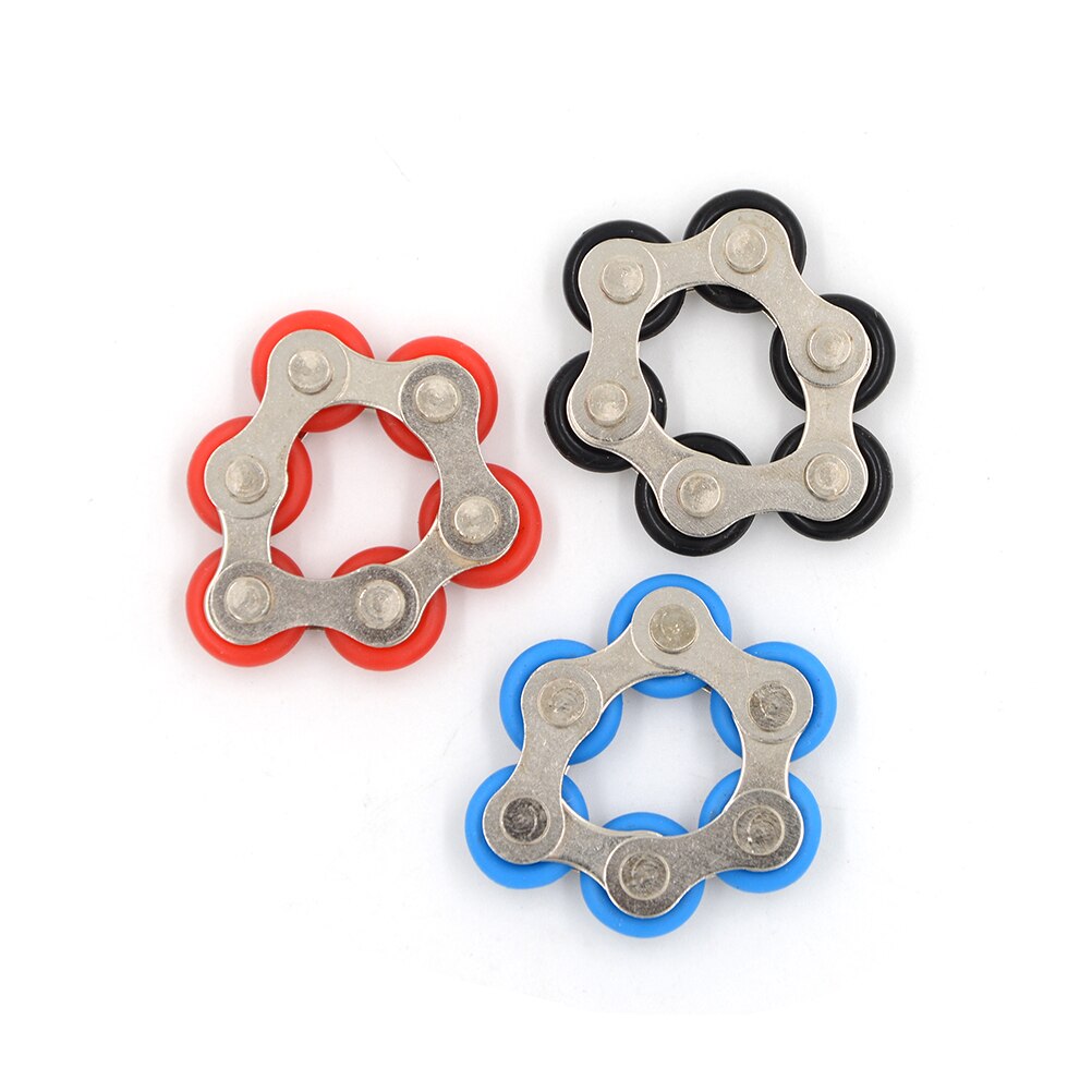 1 PC juguete antiestrés cadena de la bici Fidget mano Spinner Fidget pulsera para el autismo y ADHD Fidget juguete