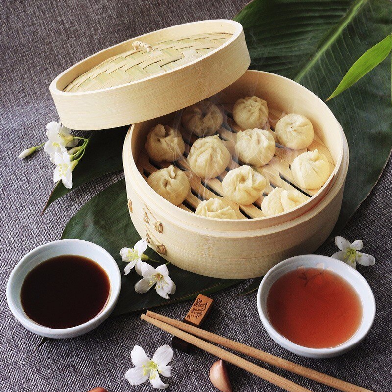 Ett bur eller lokk matlaging bambus dampkoker for fisk ris grønnsak snack kurv sett kokeverktøy dumpling steamer 5 stk steamer matter