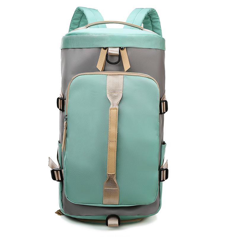 Women Backpack With Shoe Pouch Travel Bag Large Capacity Hand Duffle Bag Shoulder Strap Gym Bag Durable Unisex Luggage Bag: Green