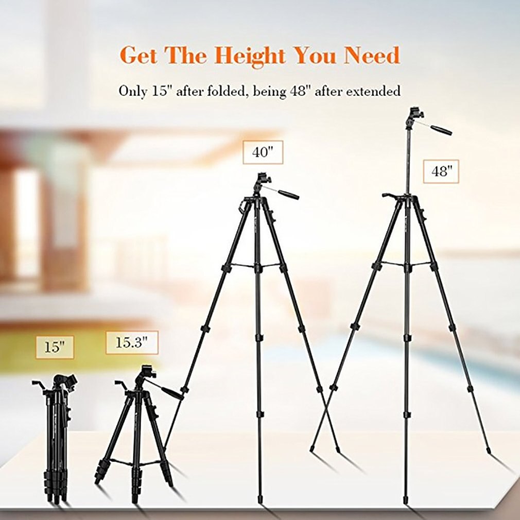 High Self-Timer Tripod With A Clip Live Live Mount Camera Tripod Retractable Selfie Rack Portable