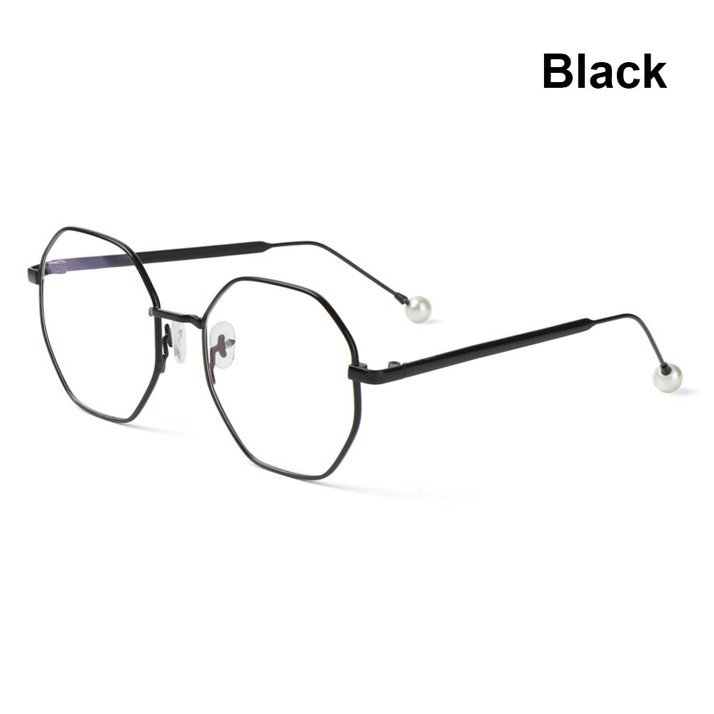 1pc Metal Anti-Blue Light Glasses Unisex Ultralight Round Metal Frame Computer Glasses Blocking Eyeglasses Flat Mirror Eyewear: 13