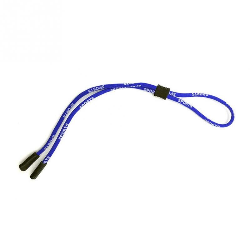 Elastisk stof justerbar solbrille hals snor strop brille briller snor lanyard holder: Blå