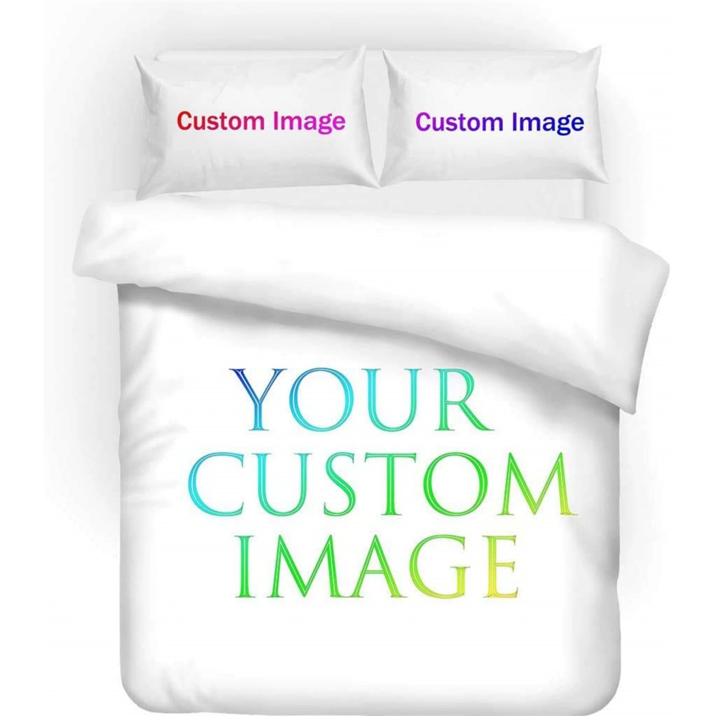 Aangepaste dekbedovertrek en kussensloop, gepersonaliseerde beddengoedset, 3D-geprint patroonformaat gepersonaliseerde dekbedovertrek voor kinderen, volwassenen: 180x200cm