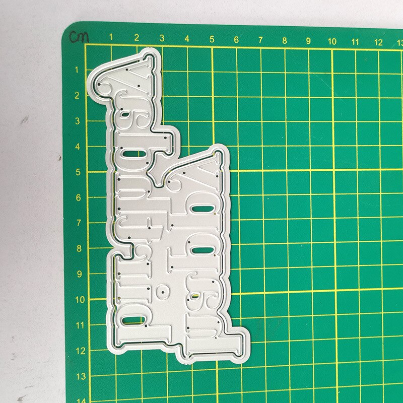 Troqueles de corte de Metal con palabras en inglés para Navidad, plantillas artesanales de acero para álbum de recortes, tarjetas de papel de grabado