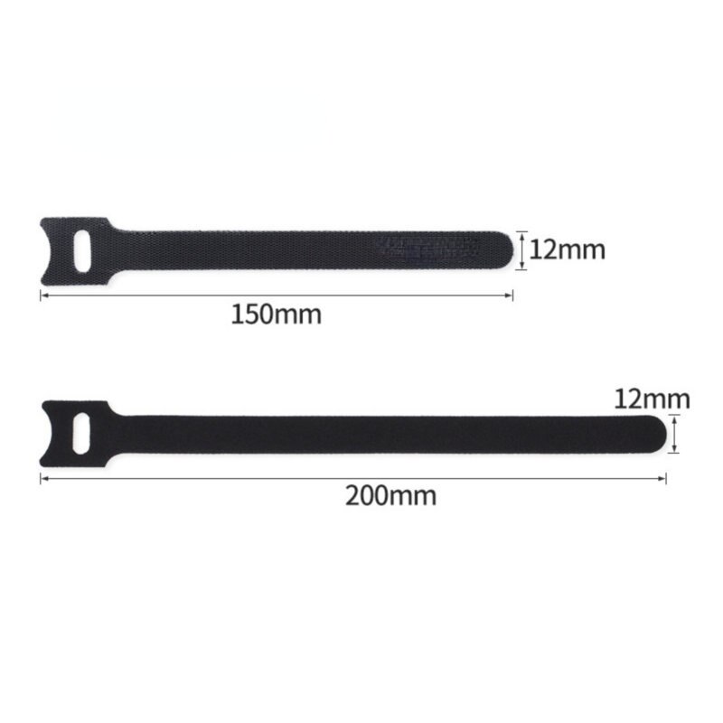 10 Stuks Herbruikbare Klittenband Dubbelzijdige Tape Nylon Kabelbinders Strap Wire Data Line Opslag Manager