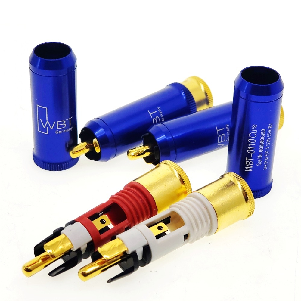 4 Wbt-0110g silber überzog RCA Audio- Energie verstärker Signal linie Lotus stecker hifi wbt-0110gnextgen unterschrift Audio- und Video stecker