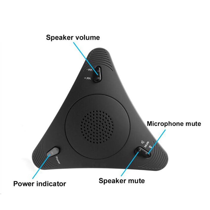 Usb Desktop Computer Microfoon, Mute Knop Met Led Indicator, Omnidirectionele Condensator Microfoon Conferentie Speaker