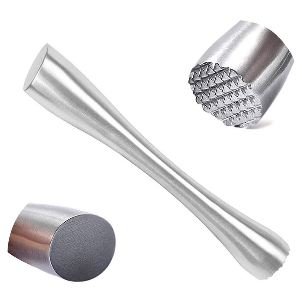 Stainless Steel Wine Mixing Stick Cocktail Muddler Shaker With Crushing Hammer DIY Drink Fruit Mojito Crushed Ice Barware Tool