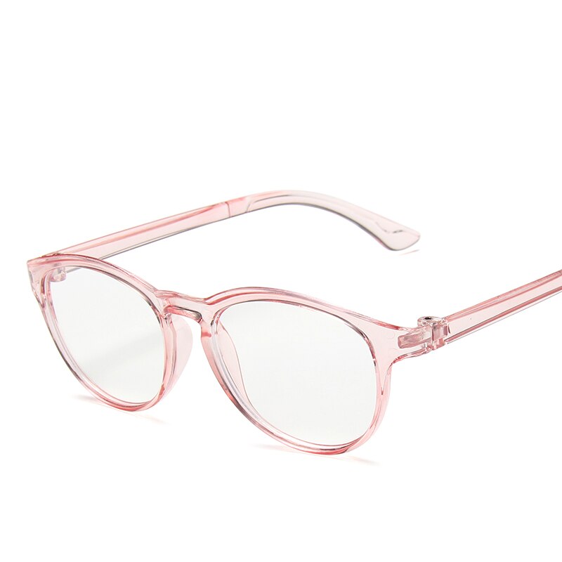 Round Kids Anti Blue Light Glasses Optical Frame Children Boys Girls Computer Transparent Eyeglasses Anti-UV Spectacles: TR pink