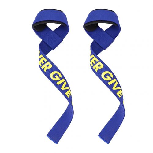 1 Pair Weight lifting belt Gym Fitness Weight Lifting Hand Grip Straps Dumbbell Wrist Support Band: Blue