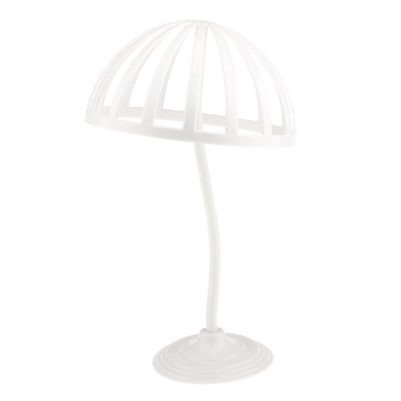 Chapeau présentoir casquette en métal présentoir seau chapeau paille chapeau sunhat support d'étagère perruque postiche support de rangement # Q: WHITE