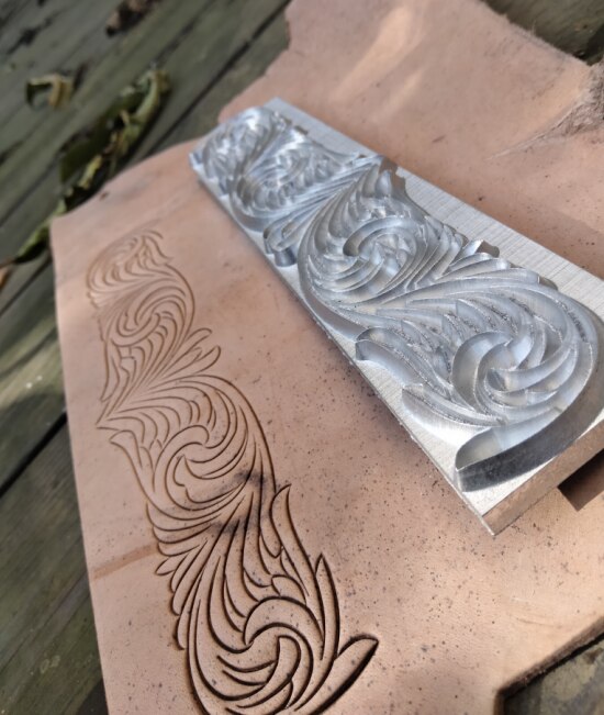 16*3.8cm Leather Embossing Mould ,Arabesque Pattern for leather diy craft