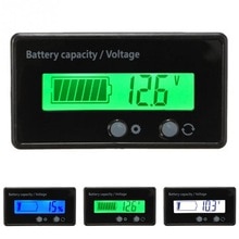 Gauge Buttons Voltage Meter Lithium Car Lead Acid Battery Backlit Universal Battery Capacity LCD Display Monitor Backlit Display