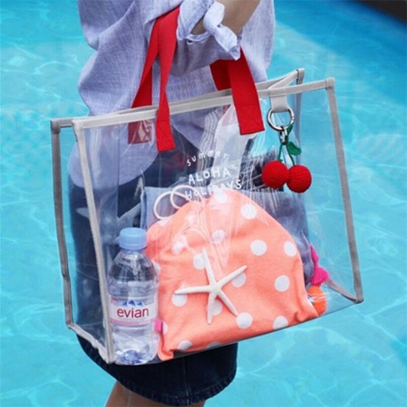 Zomer Transparante Pvc Zwemmen Tas Voor Vrouwen Mode Outdoor Reizen Grote Capaciteit Strand Handtas Sport Winkelen Schoudertassen