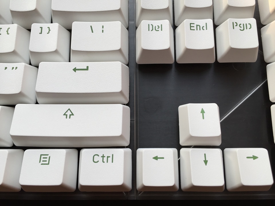 Double shot 108 key complete set White green words PBT keycap OEM Profile For MX Switches Mechanical Gaming Keyboard