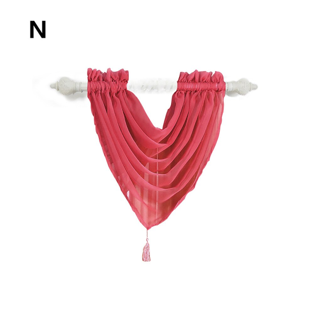 Rideau de Voile multicolore Swag toutes les couleurs cantonnière Net rideaux Tulle Swag Unique rideaux modernes pour la décoration de fenêtre: N