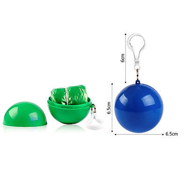 Chubasquero desechable portátil llavero bola chubasquero Unisex