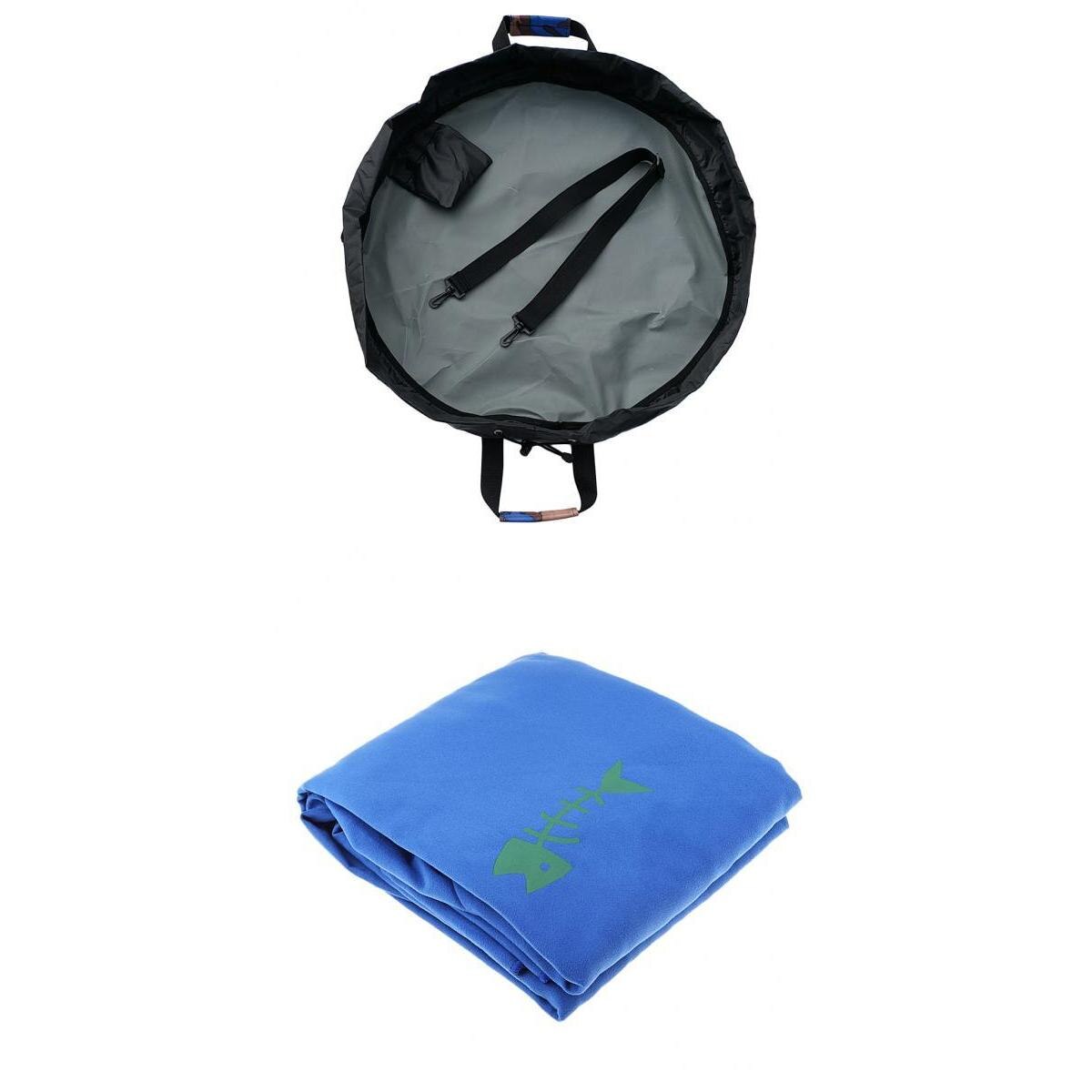 33.5inch Wetsuit Changing Mat Waterproof Dry Bag with Beach Surf Poncho Hooded Bath Robe Wetsuit Changing Mat