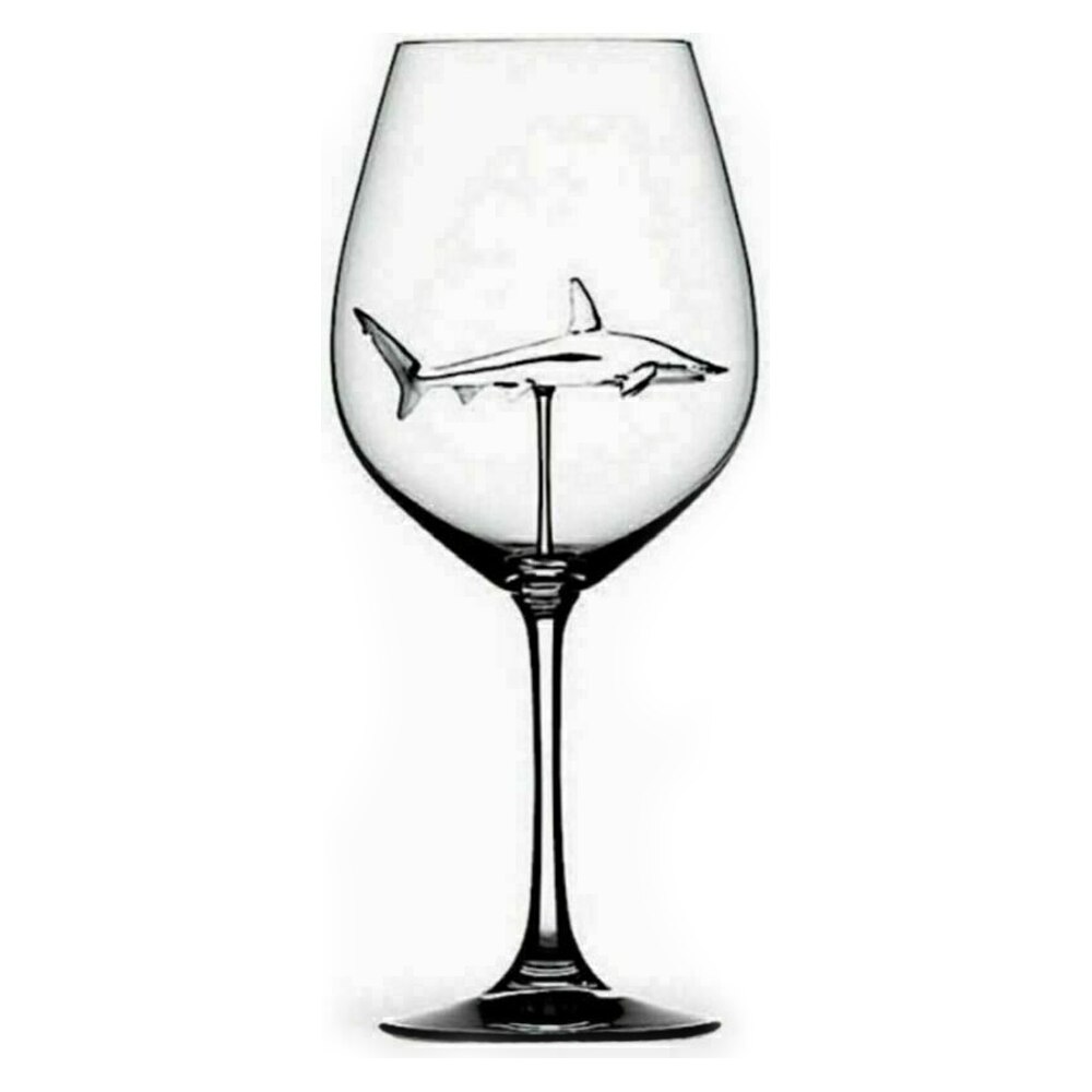 Haai Wijnglas Beker Whisky Glas Diner Versieren Kristal Voor Party Fluiten Glas Cups Keuken Drinken Gereedschap: Shark 18cm