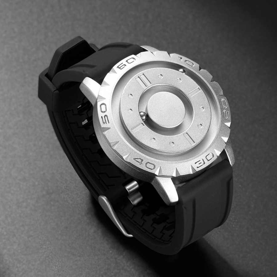 Heren Horloges Top Brand Luxe Magnetische Horloge Mannen Quartz Man Rvs Waterdichte Sport Siliconen Horloge Relogio Masculino