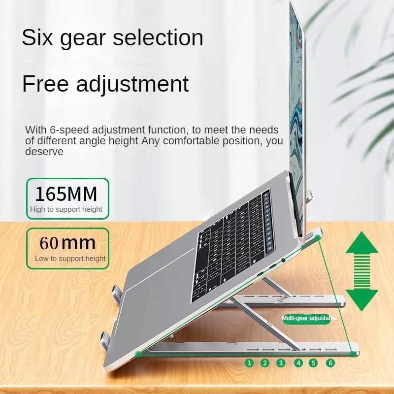 Laptop-Halter aus Aluminiumlegierung, verstellbar, faltbar, tragbar, für Notebook-Computer, Halterung, anhebbar, rutschfeste Halterung