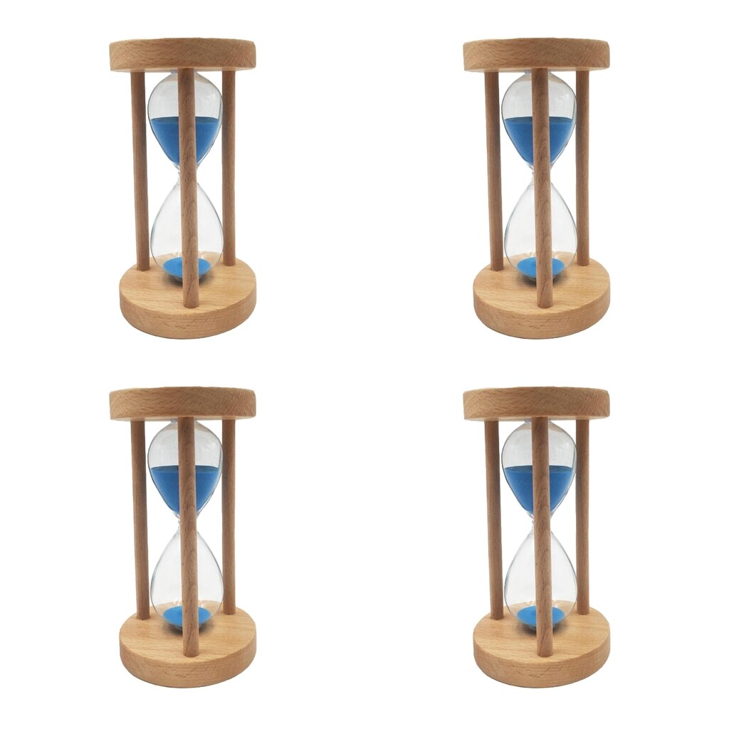 Houten Frame Zandloper Zandloper Zandloper Voor Thuis Keuken Timer Klok Decor Kerst (Blauw Zand)