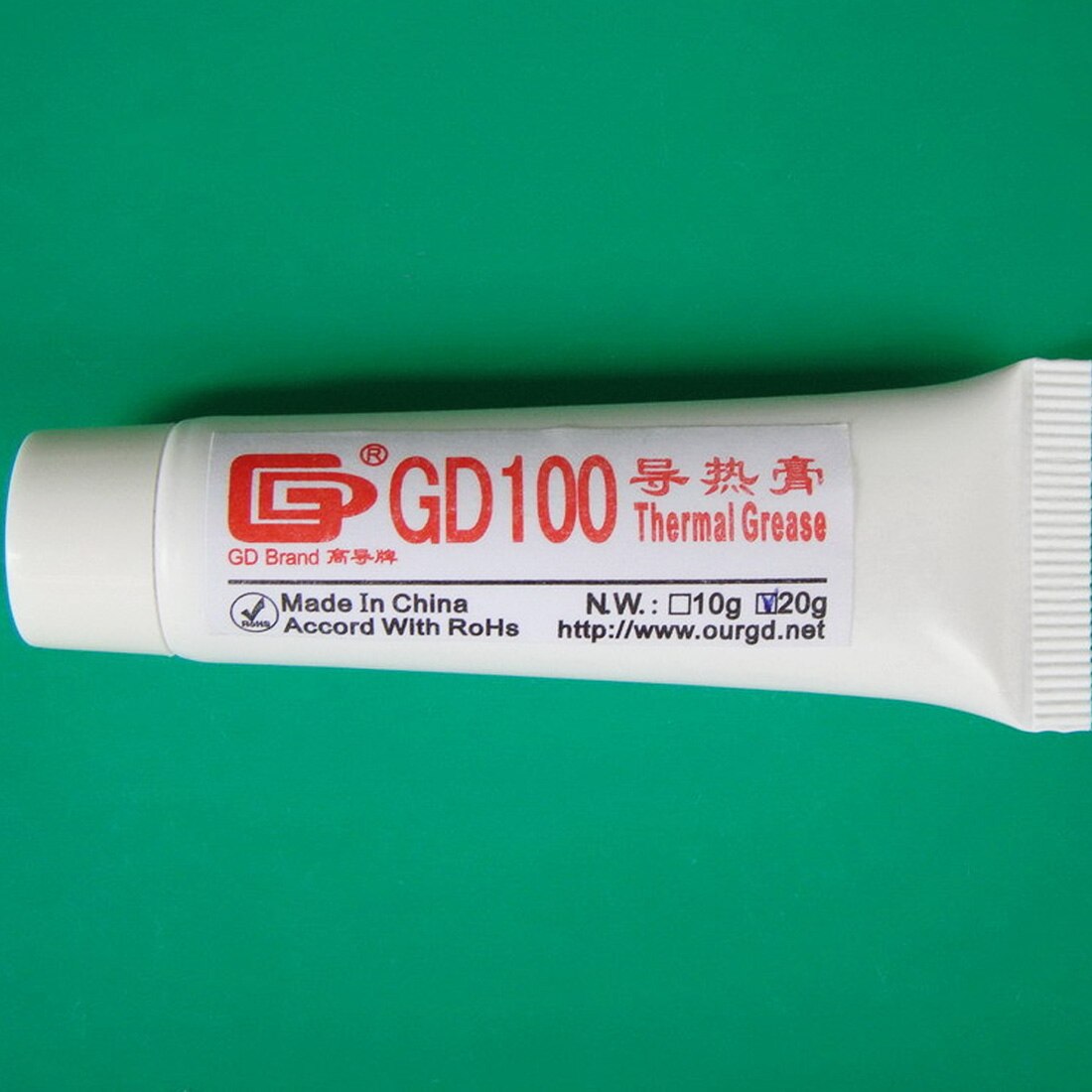 NOYOKERE graisse thermique GD100 dissipateur thermique plâtre avec adhésif blanc poids Net 20 grammes