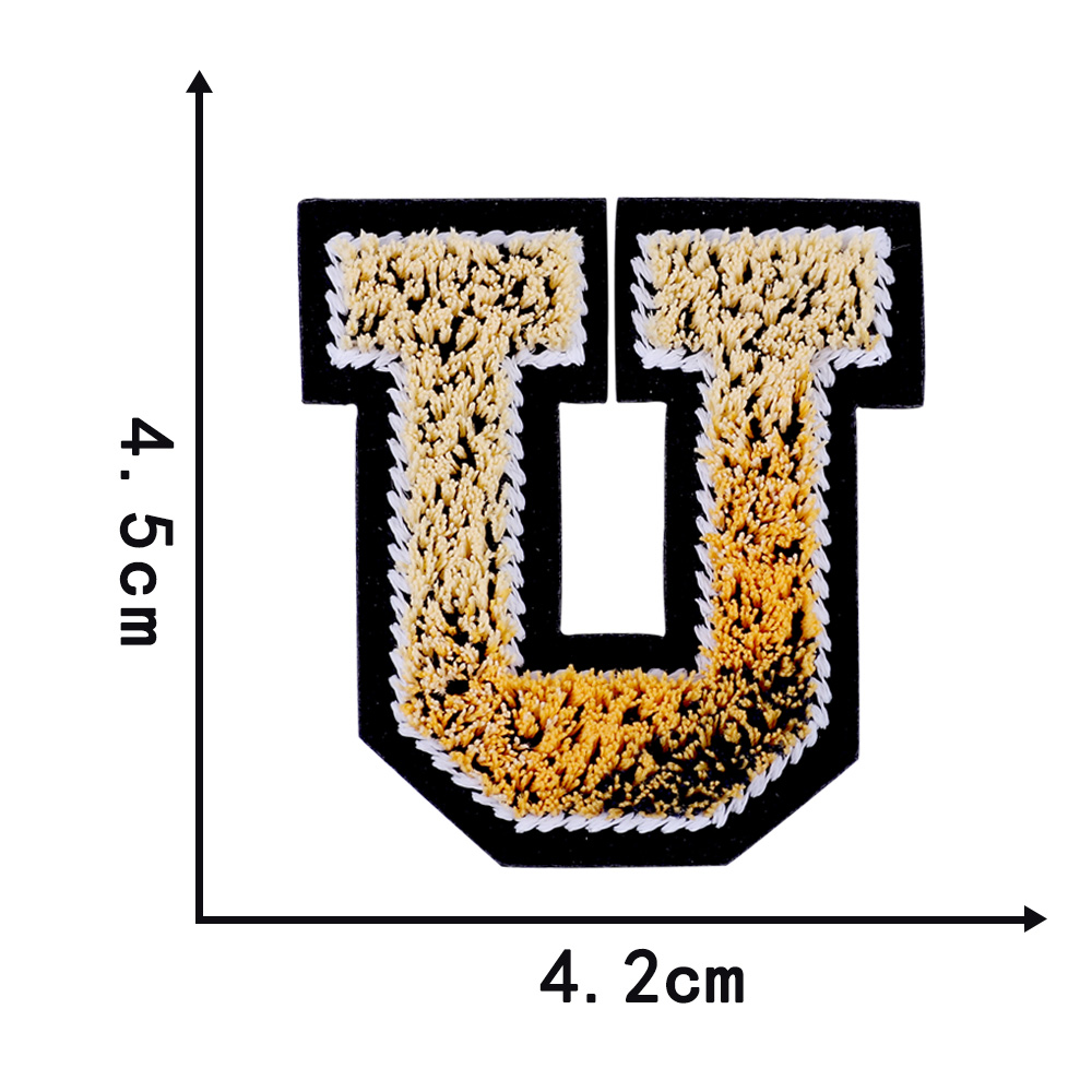 Letters Toothbrush Embroidery English Patches For Sew On Clothing Patch Clothes Applique DIY Garment Hat Decor: Yellow