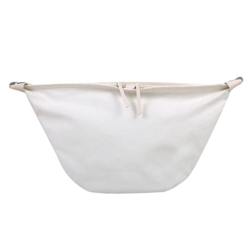 Dames Canvas Brief Grote Capaciteit Reistas Schoudertas Vrouwen Zakken Vrouwen Pure Kleur Schouder Messenger Bag: White