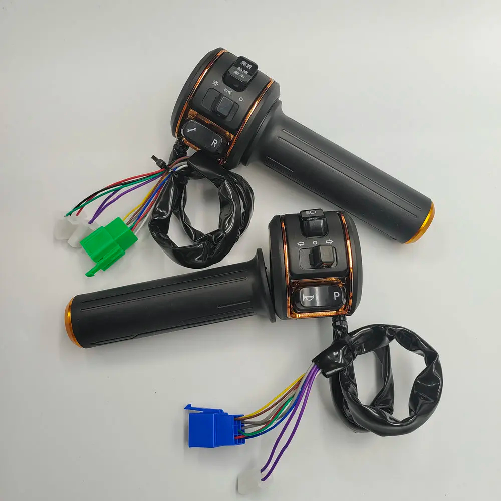 Elektrische Scooter Rechts en Links Handvat Gaspedaal, Combinatie Schakelaar Montage Reverse, 3 Speed, draaien, claxon Reparatie Deel