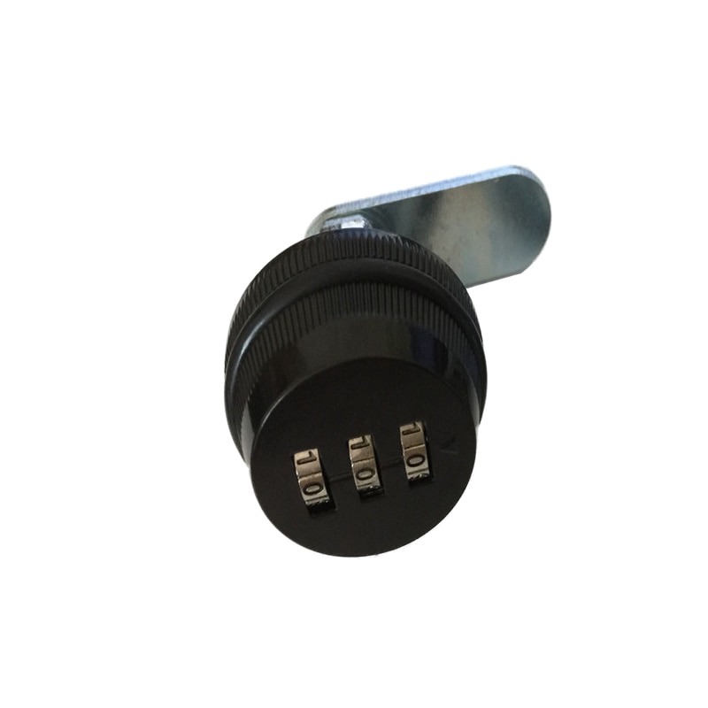 Serrure pour boîte aux lettres à 3 chiffres, 7/8 pouces, serrure pour caméra rotative pour tiroir d'armoire, serrure à Code intelligent en alliage de Zinc pour boîte aux lettres: 20mm black