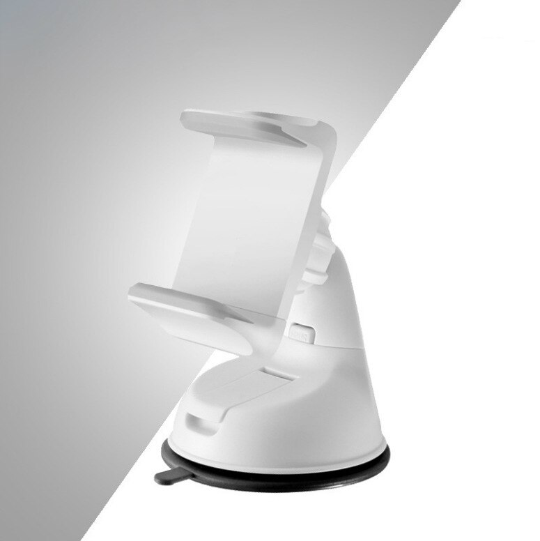 360 degree rotating universal car mobile phone holder dashboard silicone suction cup navigation stretch mobile phone holder: White Gray