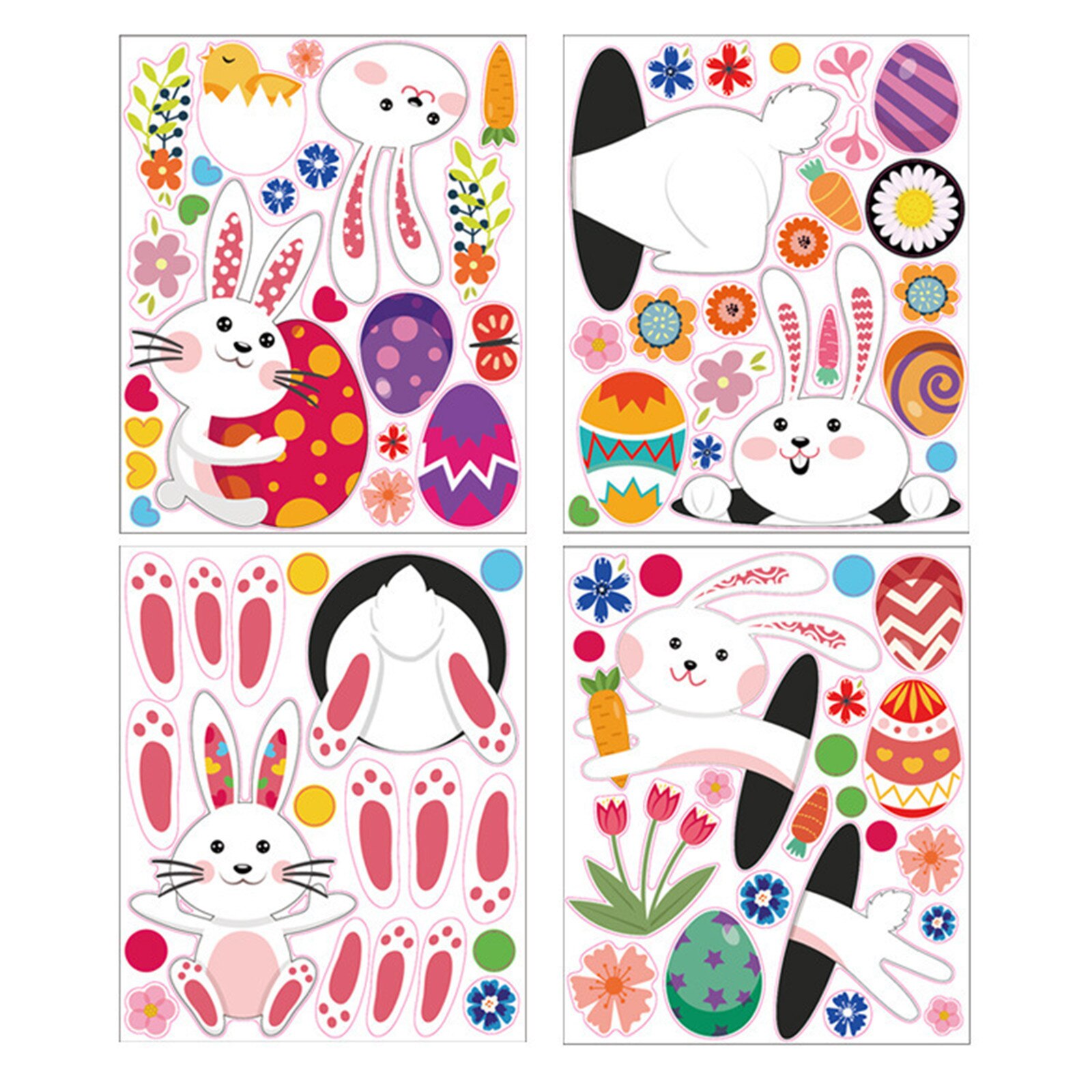 Top Selling Easter Easter Cartoon Children Bunny Chick Sticker Wall Sticker Window Sticker Support And: B