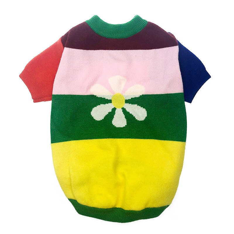 Stretch hund sweater frakke efterår vinter hundetøj puddel bichon schnauzer mops fransk bulldog tøj strik tøj mops tøj: Gul / L