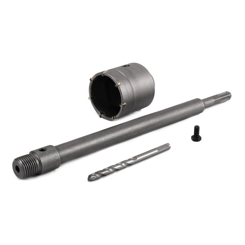 65mm SDS Plus Drill Bits Hole Saw Cutter Drill Bit Kit Extension Masonry Hole Cutter for Brick Concrete Cement Wall